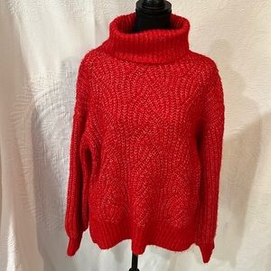 a new day Red Turtleneck Sweater